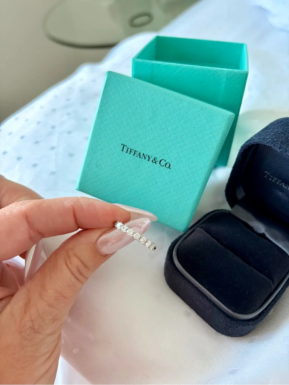 Tiffany & Co. Diamond Band with Signature Blue Box - Picture 4 of 6